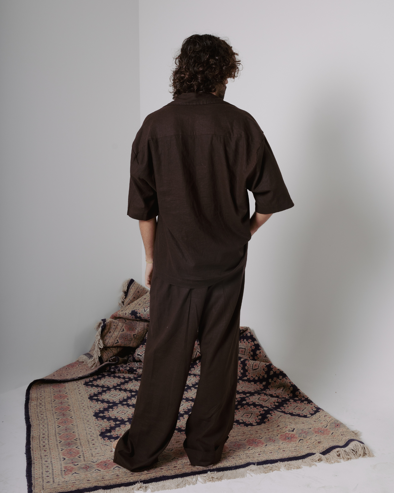 Calça Pantalona Café
